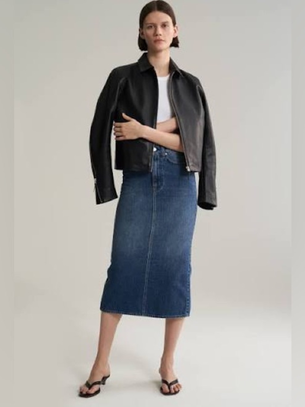 Toteme Bitti Fitted Denim Skirt